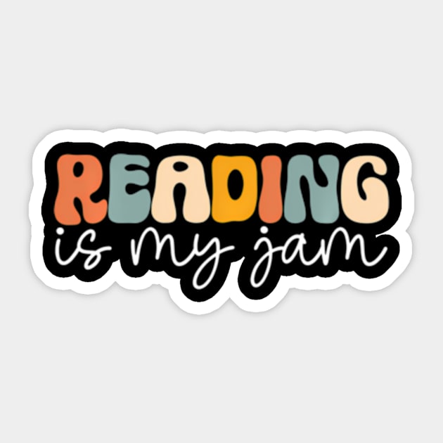 ny Book s For Bookworms Reading Is My Jam Sticker by Ro Go Dan